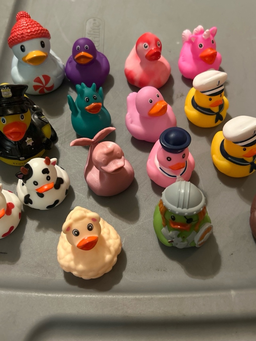 Assorted Pink & Multicolor Novelty Rubber Duck Bath Toy - Cute Playset